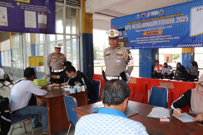Operasi Keselamatan Lodaya 2025: Satlantas Polres Sukabumi Kota Gelar Pemeriksaan di Terminal KH. Ahmad Sanusi