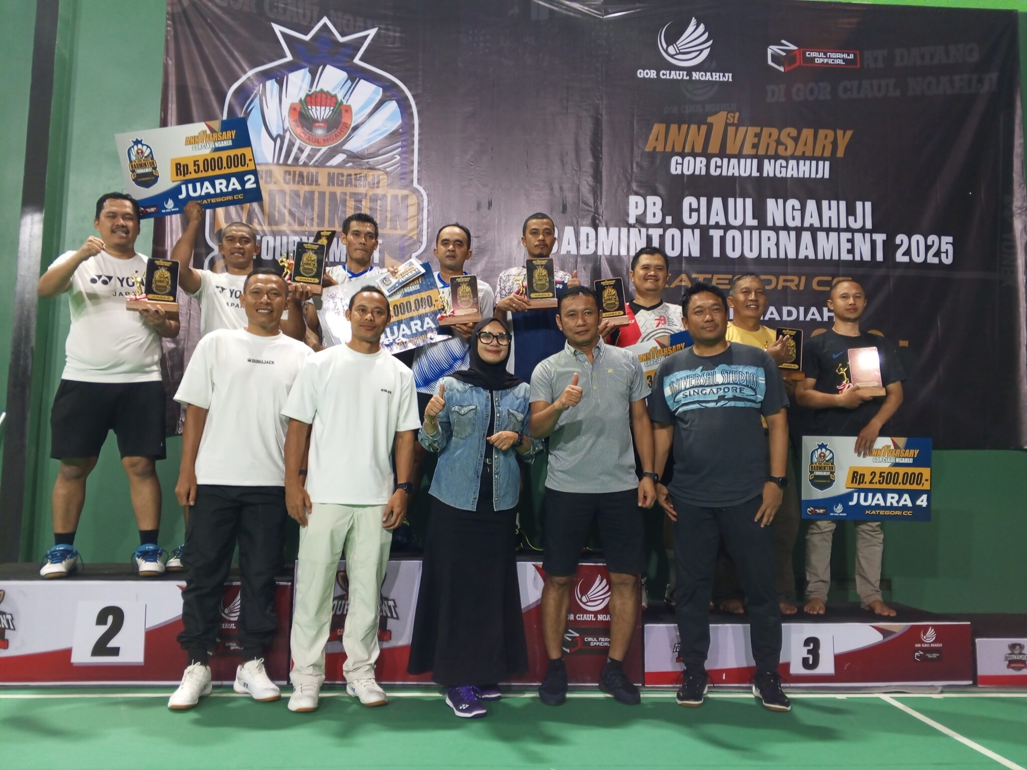 Turnamen Bulutangkis Meriahkan Anniversary GOR Ciaul Ngahiji ke-1, Hadiah Total 18 Juta Rupiah Diperebutkan