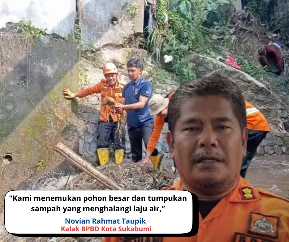 TPT Sungai Ciseureuh Ambruk, Warga Sukakarya Khawatir Risiko Banjir