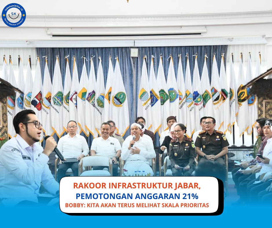 Wakil Wali Kota Sukabumi Hadiri Rakor Infrastruktur Jabar, Bahas Pemotongan Anggaran 21%